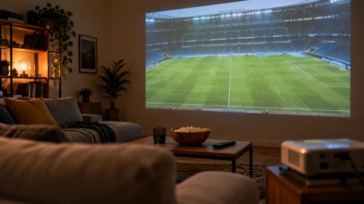 Ver fútbol en pantalla grande: una preparación sencilla
